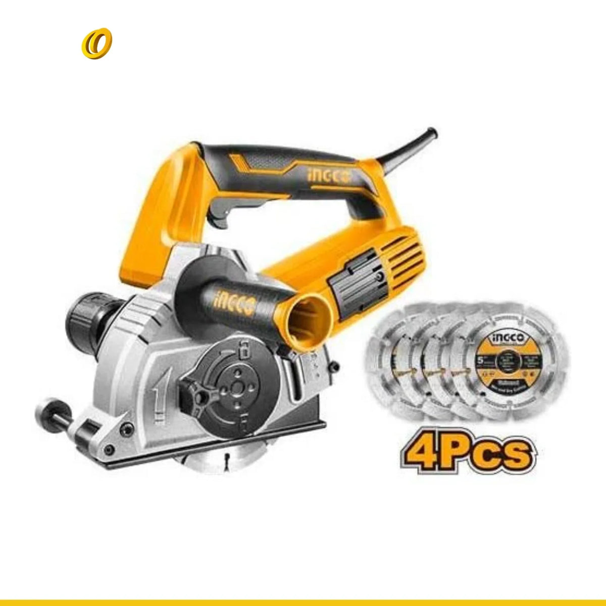 Recortadora para Ranuras de Pared INGCO UWLC15008 Con Cincel Y 4 Discos