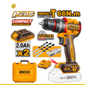 Taladro inalámbrico de Impacto 1/2 20V 66Nm INGCO UCIDLI20668