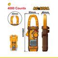 Pinza Voltiamperimétrica Digital INGCO DCM66001 TRUE RMS 600A