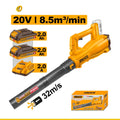 Sopladora INGCO 20V 15000RPM Soplador de Hoja y Aire 115km/h UCABLI203232