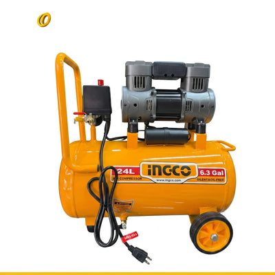 Compresor de Aire INGCO 24L (6.3 Gal) - Silencioso y Sin Aceite