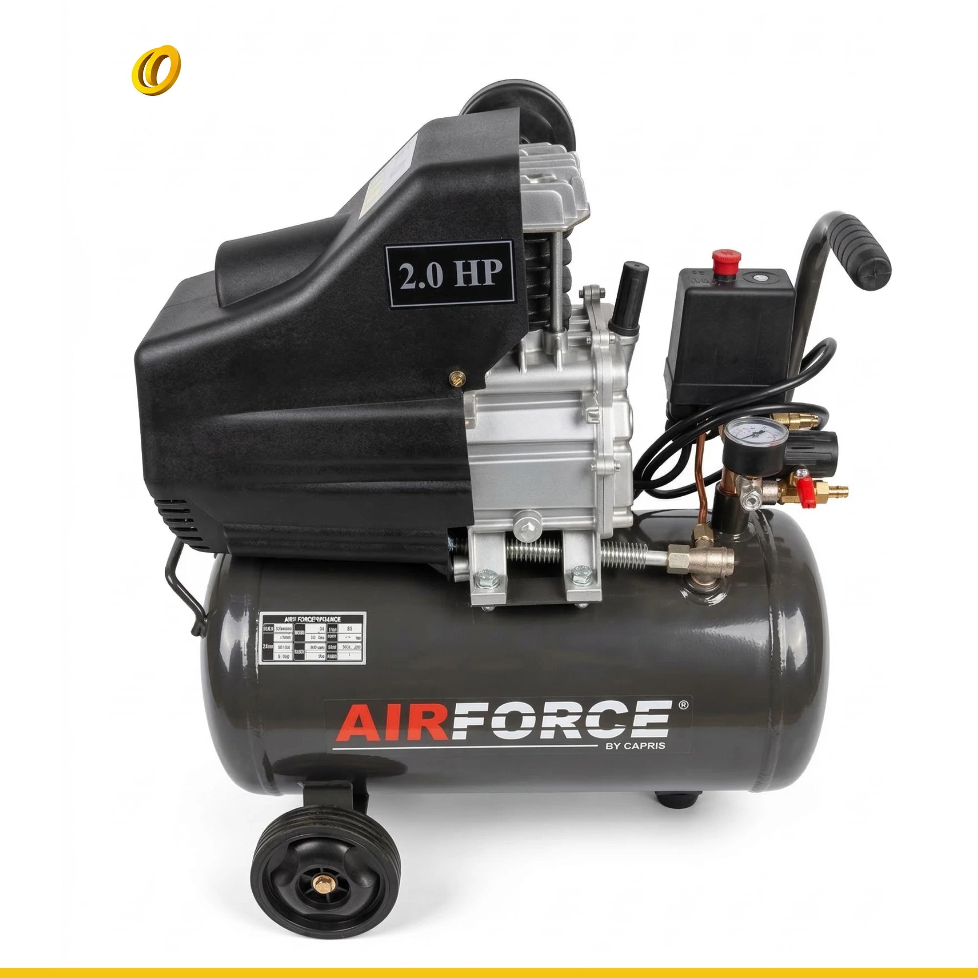 Compresor de Aire Air Force 2HP – Tanque de 24 Litros | Potencia Compacta para tu Taller